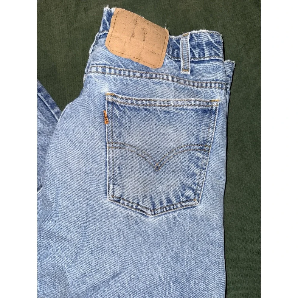 Vintage 90's Levis 505 Orange Tab Jeans Mens Stonewash Light Wash Straight Leg